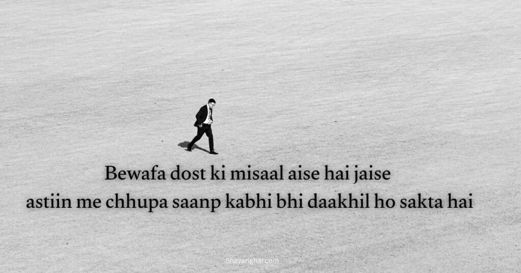Bewafa Dost Shayari in English
